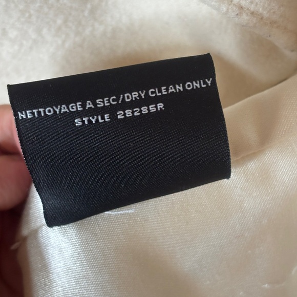 🛍️ 2/$25 Jones New York Wool Cashmere Pea Coat Cream w/ Bell Sleeves Sz 10 - Picture 10 of 13